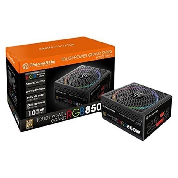 Thermaltake PS-TPG-0850FPCGUS-R 850 watt Power Supply; 12 V ToughPower Grand RGB - Gold, Thermaltak Technology Co Ltd, Mfr#: PS-TPG-0850FPCGUS-R